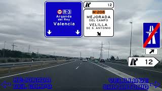 R3 Autopista Radial 3 Moratalaz  Arganda del Rey [upl. by Yakcm68]