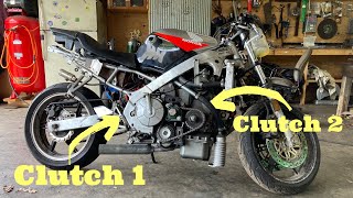 Diesel motorcycle build part 6 Adding a second clutch [upl. by Atnuahs]