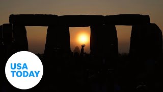 Watch Stonehenge hosts summer solstice 2023 gathering  USA TODAY [upl. by Ramirolg]