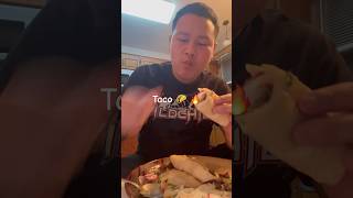 Taco 🌮 night with spicy sauce and pozole 🤤 mexicanfood taco pozole asmrfood mukbang [upl. by Demetra]