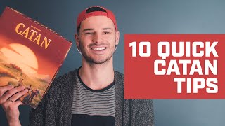 10 QUICK tips for Settlers of CATAN  Tips Tricks amp Strategies [upl. by Dnomso740]