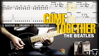 Come Together  Guitar Cover Tab  Guitar Solo Lesson  Backing Track with Vocals 🎸 THE BEATLES [upl. by Nahseez]