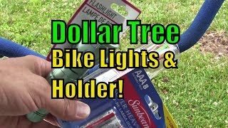 Dollar Store Bike Lights with Holder [upl. by Chassin]