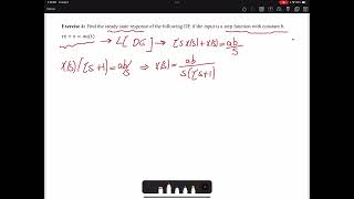Exercise 4 Steady state response of a first order system with a step function as input [upl. by Arekat]