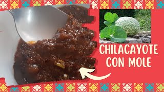 Como preparar chilacayote con mole chilacayote mole mexicanfood [upl. by Nodlehs813]