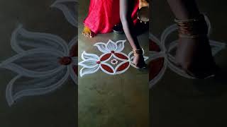 குட்டி கோலம் rangoli design Kolam trending latestshorts viralvideoshortsfeedytshorts [upl. by Nealon322]