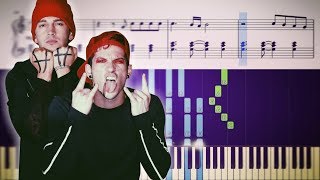 twenty one pilots Stressed Out  Piano Tutorial  Sheets [upl. by Maximilian]