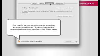 Activation de la fonctionnalité Parefeu Mac OS X 108 FR [upl. by Soneson476]