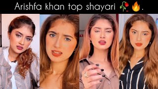 Arishfa khan 💯 top shayari of 2023 🥀 Latest shayari  most viral shayari must watch ❤️viral [upl. by Muller]