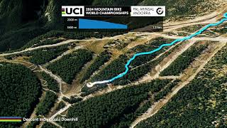 UCI MTB World Championships 2024  Andorra Pal Arinsal  Downhill overview DHI [upl. by Jacquette]