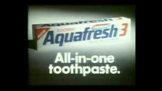 Aquafresh 3  All in one toothpaste advert from the 1980s [upl. by Aeduj]