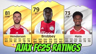 AJAX EAFC 25 PREDICTED RATINGS ft Hato Henderson and Brobbey More FIFA 25 Ratings [upl. by Nnylannej]