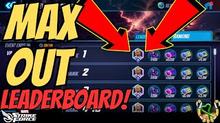 MAX OUT LEADERBOARD  BATTLEWORLD GUIDE  SIEGE DAY 1 DIFFICULTY 3  MARVEL Strike Force  MSF [upl. by Hourigan]