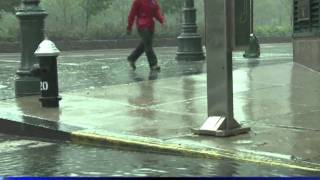 Hurricane Irene batters New York [upl. by Ellevart]