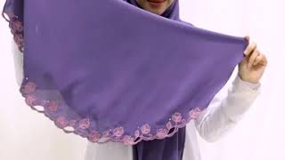 Tutorial  Shawl Labuh LATEEFA by Mawaddah Izzati [upl. by Debee612]