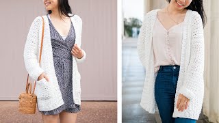 Crochet Summer Cardigan with Pockets [upl. by Arlynne]