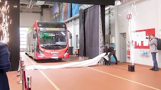 Stadtwerke Osnabrück begrüßen den ersten von 13 neuen EBussen [upl. by Ennairod]