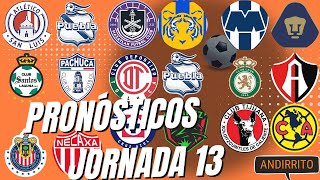 Pronósticos Jornada 13 Liga MX  A2024 [upl. by Oab]