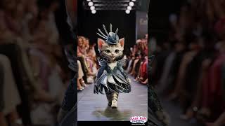 AI Cat Fashion Extravaganza🐱 Trendy Felines on the Catwalk 🐱✨Cat fashion show fashion designer [upl. by Adnar205]