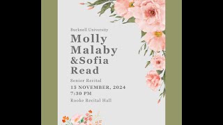 Molly Malaby amp Sofia Read  Senior Recital [upl. by Zuckerman]