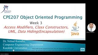 week3Object Oriented Programming using JavaAccess ModifiersConstructorsData HidingEncapsulation [upl. by Nil]