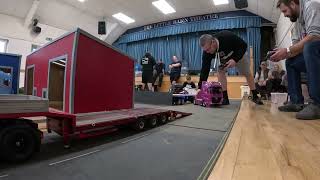 Mendip Rc truckers  loading the tipper up on the trailer [upl. by Dnalyar]