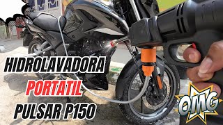 Con qué lavo mi moto Pulsar P150 Hidrolavadora portátil económica [upl. by Reppiks909]