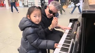 Little Cutie Has Her First Boogie Woogie Piano Lesson [upl. by Neville55]