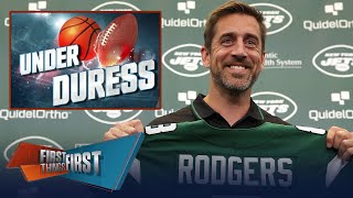 Aaron Rodgers amp rival AFC QBs are Under Duress entering the 2023 NFL Season  FIRST THINGS FIRST [upl. by Jowett]