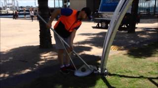 Using A Manual Peg Puller To Remove A Marquee Peg in 60 seconds Wow Structures [upl. by Yrelle]