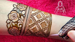 Beautiful Heavy Bridal Henna Design  Latest Indian Mehndi design Tutorial  Thouseen Syed [upl. by Apfelstadt]