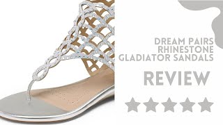 Review of the Dream Pairs Jeweled Gladiator Sandals [upl. by Etteluap]