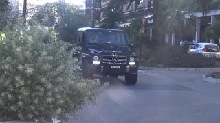 Mercedes G63 AMG hard amp loud accelerations in Monaco [upl. by Dlnaod]