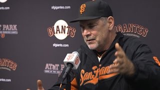 Bochy explains reasoning for replacing Romo with Casilla in 9th inning [upl. by Felder]