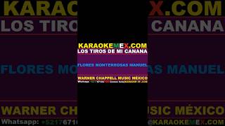 karaoke vicente fernandez  los tiros de mi canana karaokemex [upl. by Lyrred]