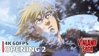 Vinland Saga  Opening 2 【Dark Crow】 4K 60FPS Creditless  CC [upl. by Gael]