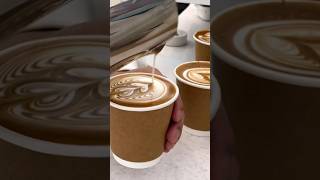 Wing tulip latte art So clean coffeeart support coffee latteart latte trending latteeart [upl. by Maud]