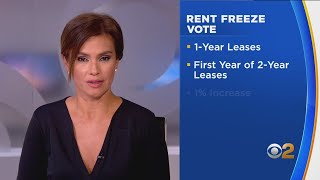 Rent Freeze Approved In New York City [upl. by Anawat]