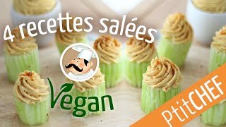 Top 4 de nos recettes vegan salées  Ptitchefcom [upl. by Gulgee]