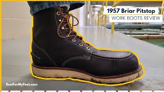 Thorogood 1957 Briar Pitstop Steel Toe Boots Review Tested At Work [upl. by Eneli]