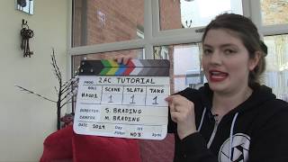 2nd Camera Assistant  Tutorials  UK  How to use the clapper Board [upl. by Eirrac]