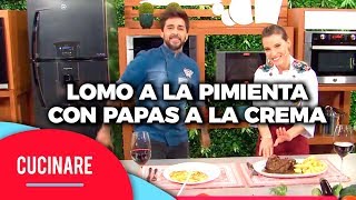 Cucinare TV  Especial Cantina quotLomo a la pimienta con papas a la cremaquot [upl. by Wendin]