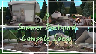 4 Summer Backyard Campsite Ideas  Welcome to Bloxburg [upl. by Studdard]