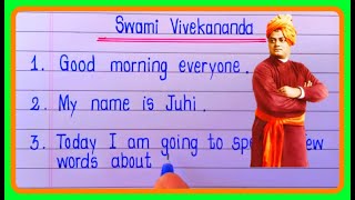 10 Lines Speech On Swami Vivekananda In English Writing  Learn [upl. by Airdnola]