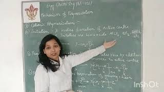 Cationic polymerization Mechanism  Dr Deepti Khare [upl. by Kruse]