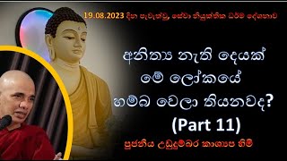 දේශනා අංක 262 කොටස  අනිත්‍ය නැති දෙයක් මේ ලෝකයේ හම්බ වෙලා තියනවද 19082023 [upl. by Greenebaum]