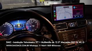 Instalação Velocímetro digital TFT  Multimidia CarPlay 125quot Mercedes GLE ML  DAIC 11 946411809 [upl. by Yrahcaz918]