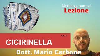 Lezione di organetto  CICIRINELLA  tarantella  Metodo a Numeri del Dott Mario Carbone [upl. by Kristopher]