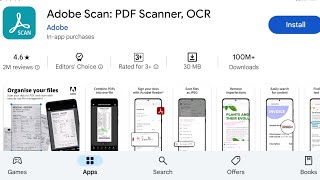 How To Install Adobe Scan PDF Scanner OCR Apps  How To Download Adobe Scan PDF Scanner OCR Apps [upl. by Tobie311]