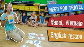 Teaching in Vietnam 30minute English Сlass in the Kindergarten  Simple ESL Activities for Kids [upl. by Amilas]